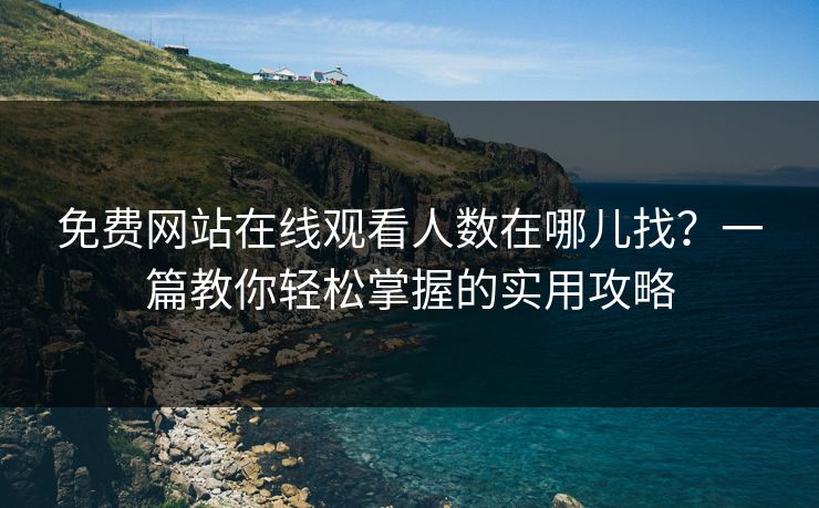 免费网站在线观看人数在哪儿找？一篇教你轻松掌握的实用攻略