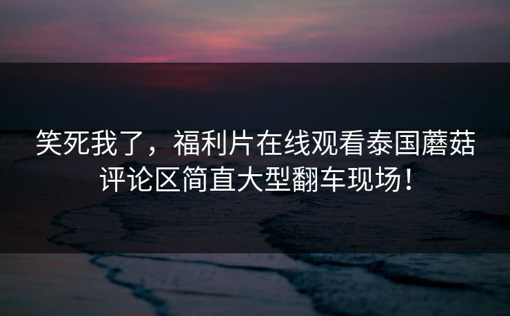 笑死我了，福利片在线观看泰国蘑菇评论区简直大型翻车现场！
