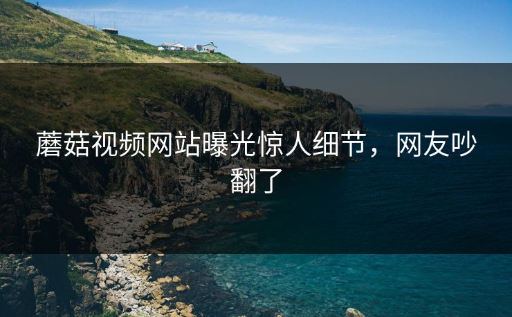 蘑菇视频网站曝光惊人细节，网友吵翻了