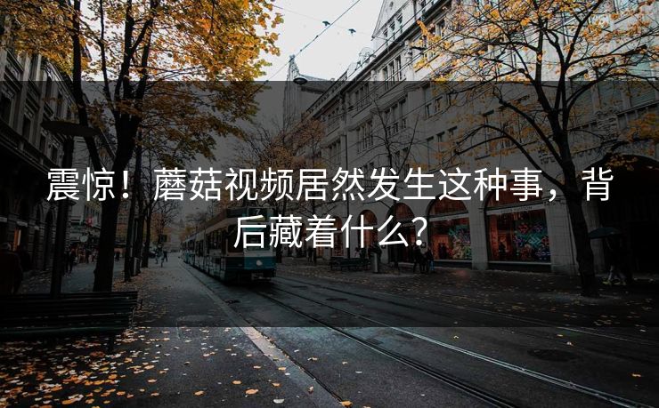 震惊！蘑菇视频居然发生这种事，背后藏着什么？