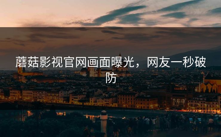 蘑菇影视官网画面曝光，网友一秒破防