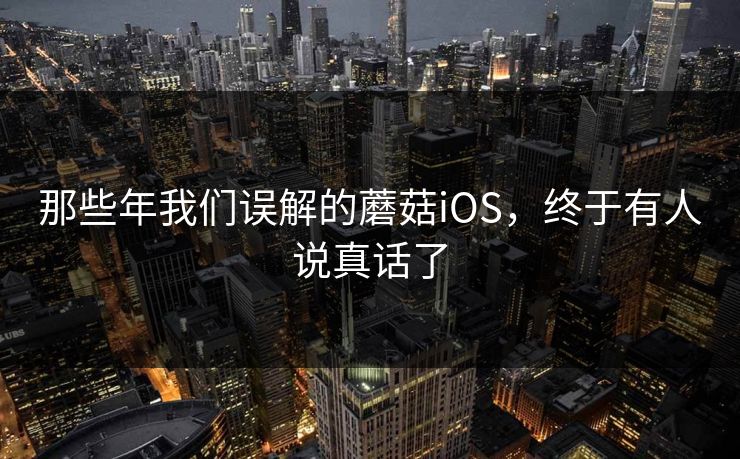 那些年我们误解的蘑菇iOS，终于有人说真话了