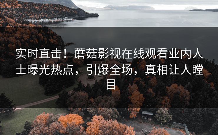 实时直击！蘑菇影视在线观看业内人士曝光热点，引爆全场，真相让人瞠目