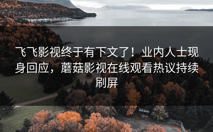 飞飞影视终于有下文了！业内人士现身回应，蘑菇影视在线观看热议持续刷屏