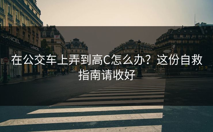 在公交车上弄到高C怎么办？这份自救指南请收好