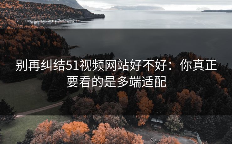 别再纠结51视频网站好不好：你真正要看的是多端适配